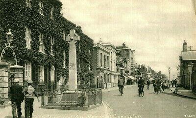 1920s postcard High Street and War Memorial LYMINGTON