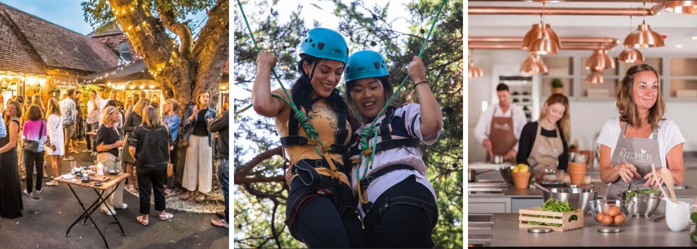 Christmas Party Tapas at The Larder Lymington, New Forest Activities High Ropes, Kitchen at Chewton Glen