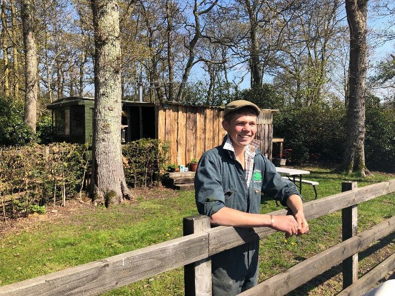 Tom Hordle in front of his home on his Hereford beef farm in the New Forest 