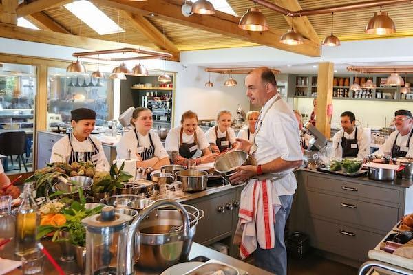 Colten Care chefs enjoyed a day’s training in The Kitchen cookery school at the New Forest’s Chewton Glen Hotel and Spa under the guidance of award-winning Chef Tutor Steve Bulmer.
