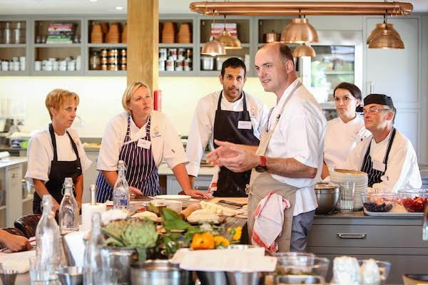 Colten Care chefs enjoyed a day’s training in The Kitchen cookery school at the New Forest’s Chewton Glen Hotel and Spa under the guidance of award-winning Chef Tutor Steve Bulmer.