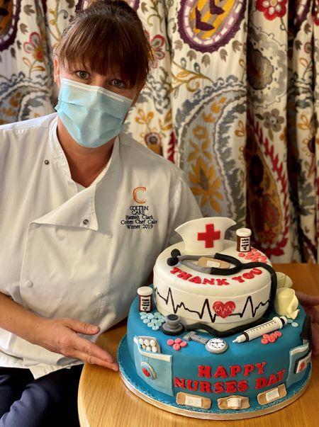 colten care nurse3 chef hannah clark nursing themed cake court lodge lymington may20 600