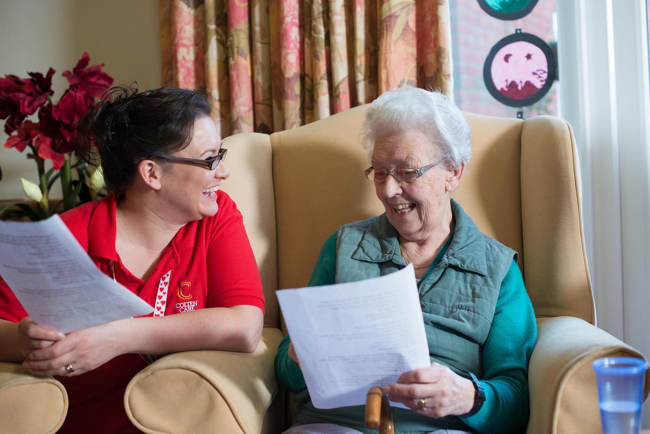 Colten Care resident with carer