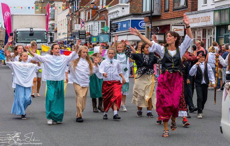 Lymington Junior School as Olivia at Lymington Carnival 2017