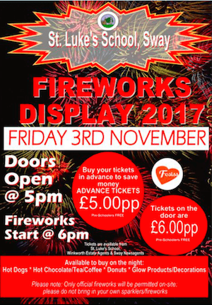 st lukes school bonfire and fireworks