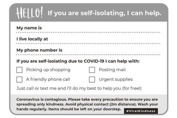 Covid-19 Self Isolating Postcard