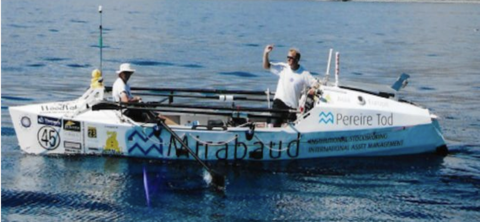 Hugo Ambrose racing across the Atlantic in 2003