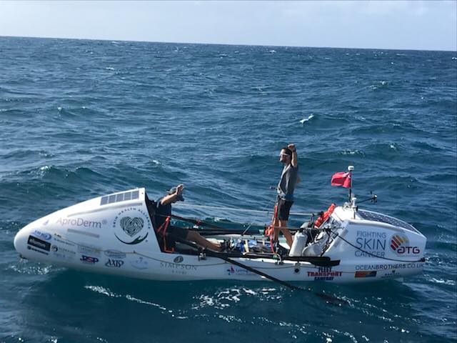 Ocean Brothers finish their 3000 mile row across the Atlantic 11 March 2018