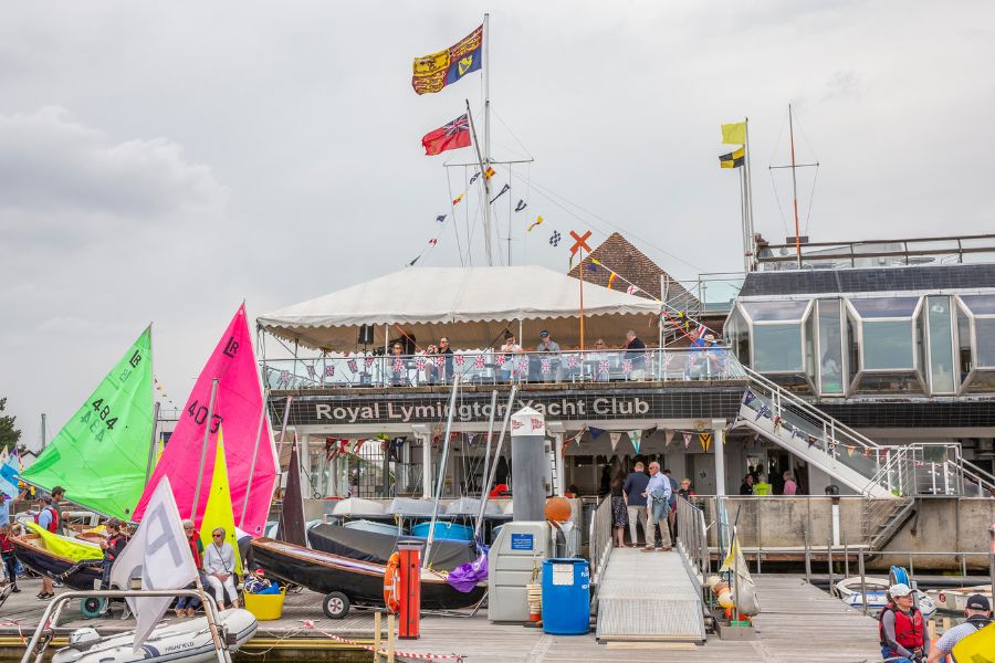 HRH The Princess Royal's standard flying over Royal Lymington Yacht Club