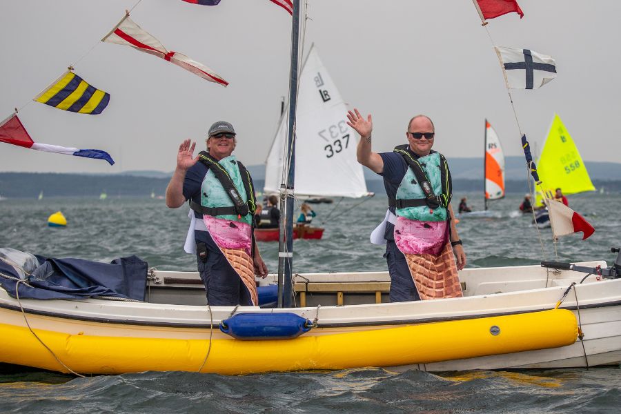 Royal Lymington Yacht Club boatmen dressed as ice creams