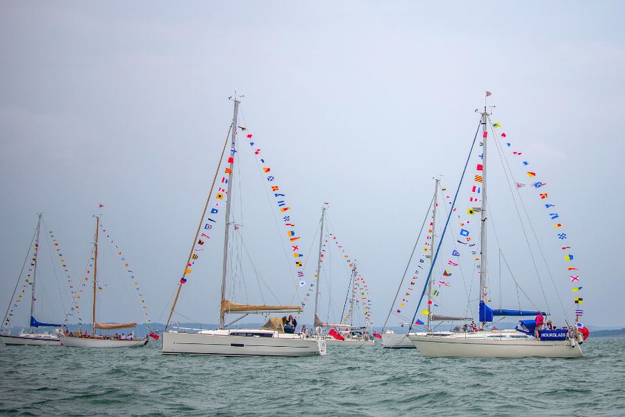 RLymYC Fleet Review at Centenary Regatta Day