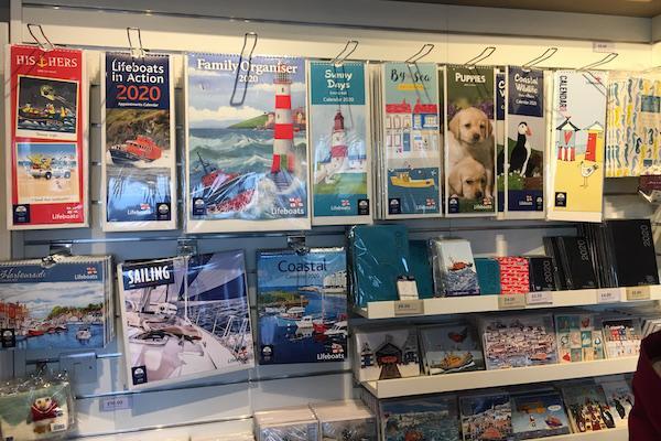 Calendars diaries cards at the RNLI gift shop Lymington