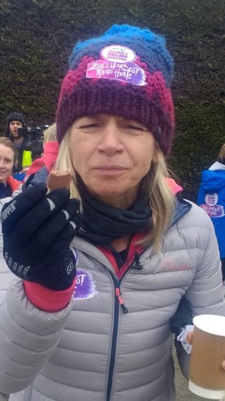 Zoe Ball loving the A4A Chocolate Fudge