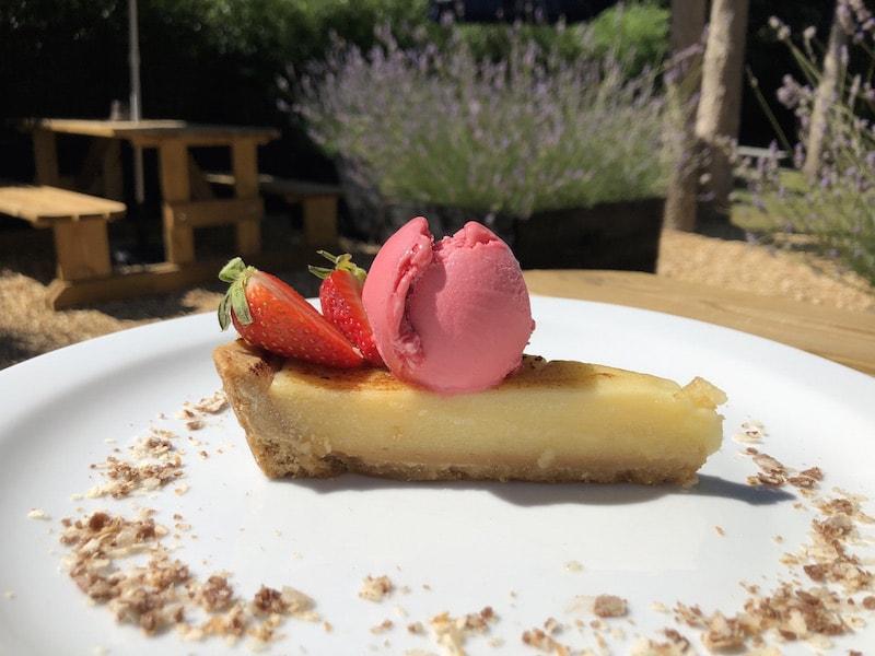 Lemon Pannacotta Tart at the Bosuns Chair Lymington
