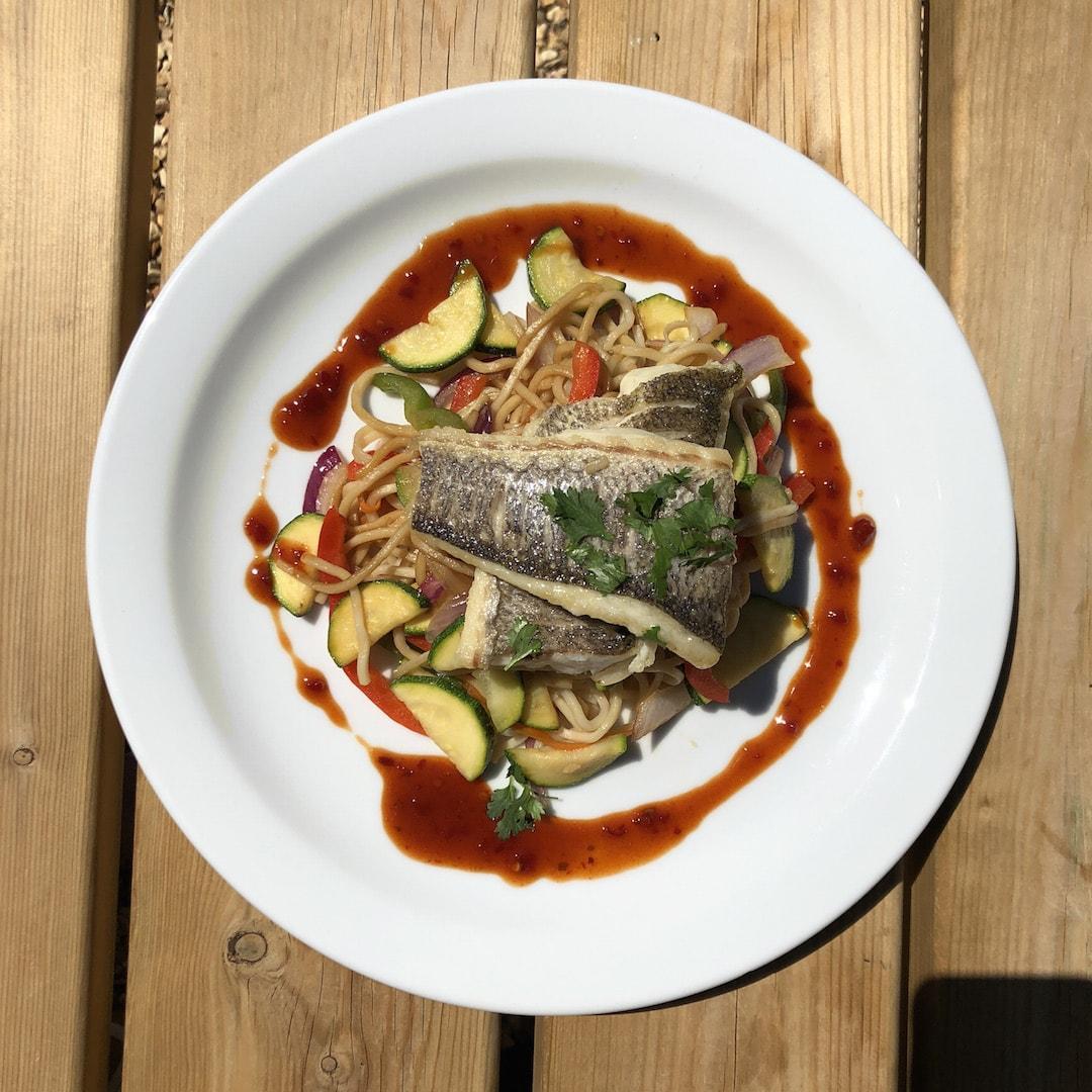 Pan Fried Seabass Fillet at the Bosuns Chair Lymington