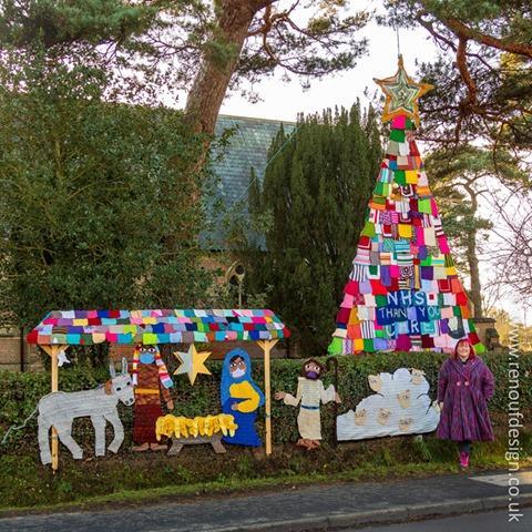 pennington church christmas tree and mural