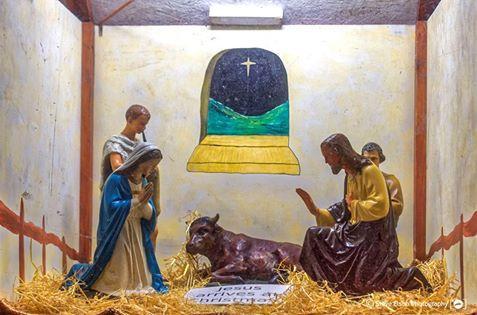 nativity scene at St Thomas Church Lymington