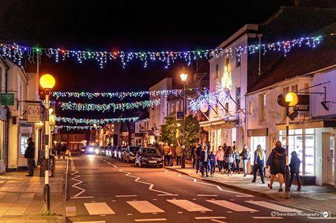 Christmas Lights on St Thomas Street Lymington