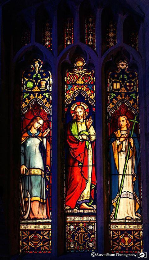 stained glass window at St Thomas Church Lymington Hampshire