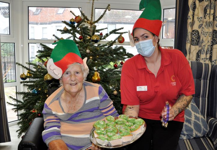 Enjoying the elf day at Colten Care’s Avon Reach in Mudeford, Dorset