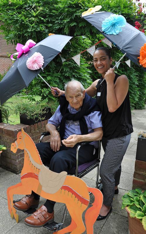 Colten Care residents put the finishing touches to their Lymington Carnival costumes