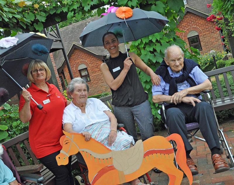 Colten Care residents put the finishing touches to their Lymington Carnival costumes