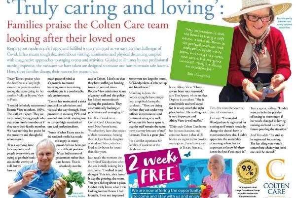 Caring and loving; two free weeks Colten Care New Forest home