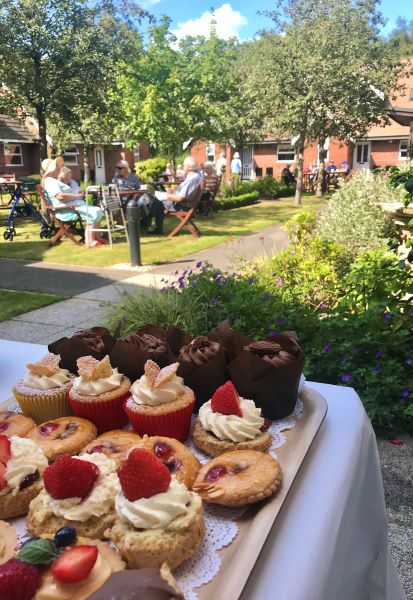 Enjoying an NGS open day last year at Colten Care’s Brook View care home in West Moors, Dorset. 