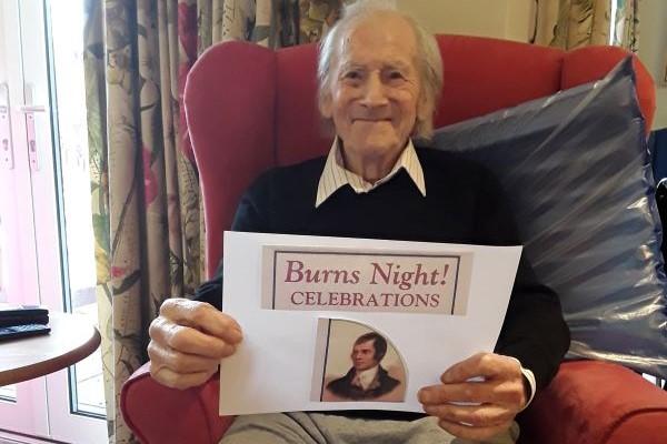 Burns Night celebrations in New Forest Colten Care homes