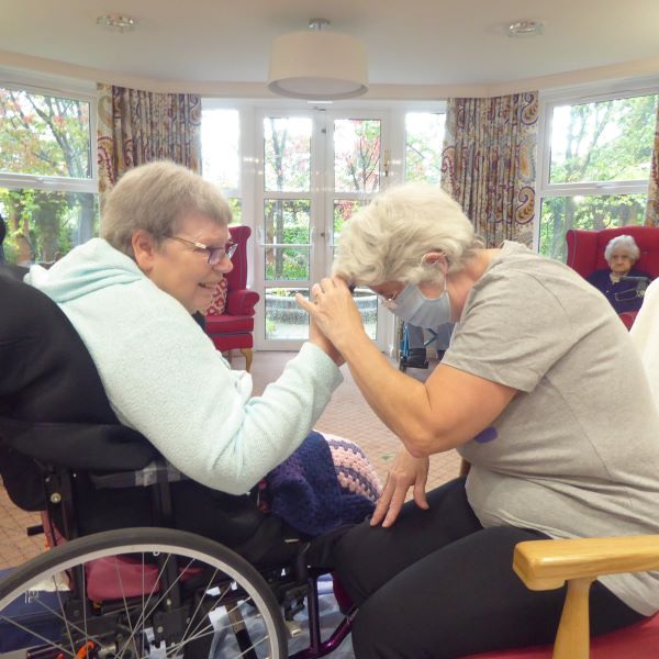 two ladies and a headshave