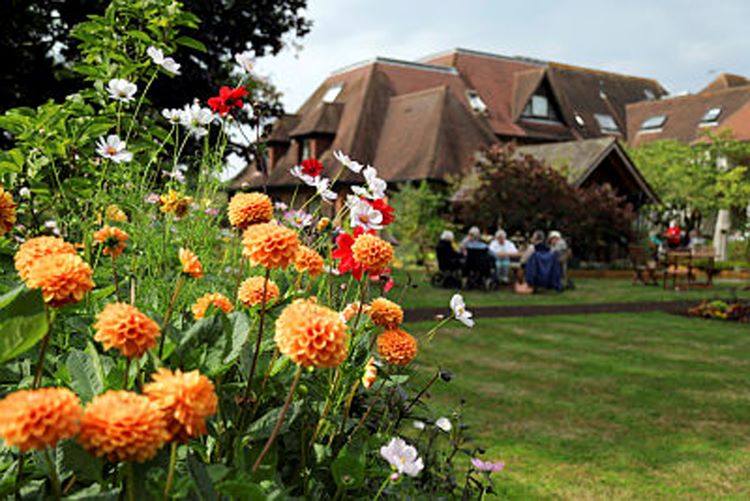 Enjoying an NGS open day last year at Colten Care’s Brook View care home in West Moors, Dorset. 