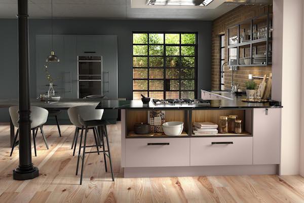 Bellever Matt Dry Rose Dust Grey - Crestwood of Lymington kitchens