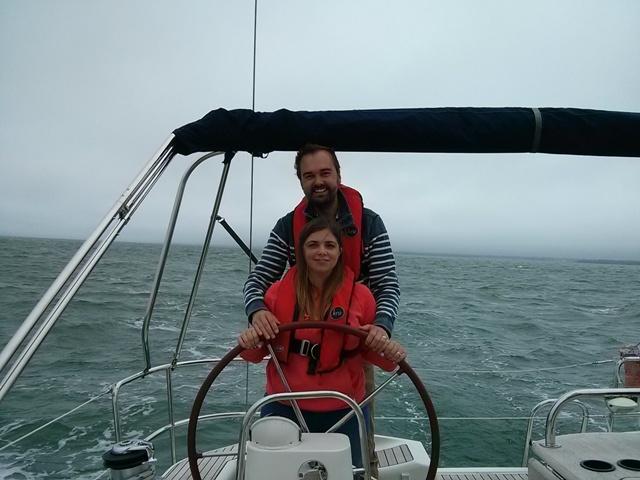 Darren and Emma enjoy their first yachting experience with Escape Yachting Lymington