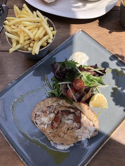The Haven Restaurant Dressed Crab with Fries Salad and Lemon Mayonnaise