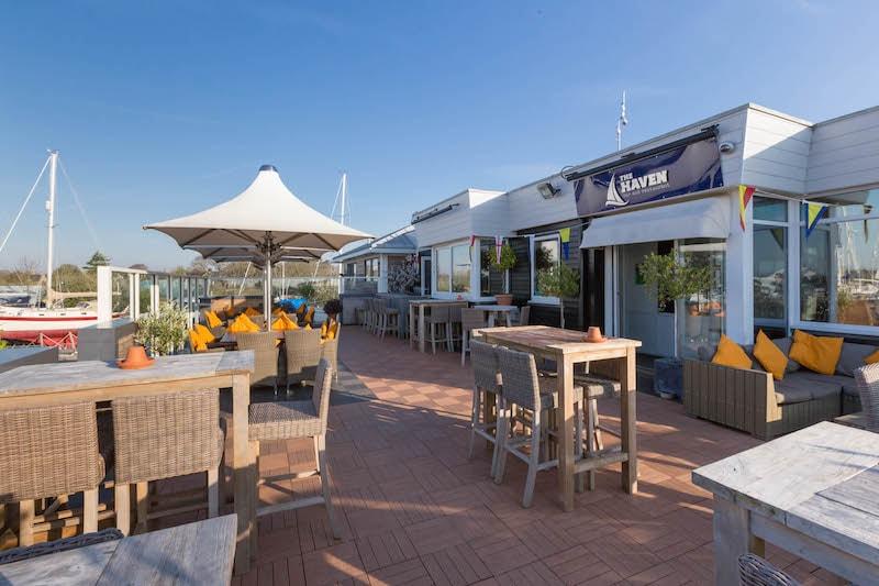 The Haven Bar and Restaurant Lymington Outside Terrace