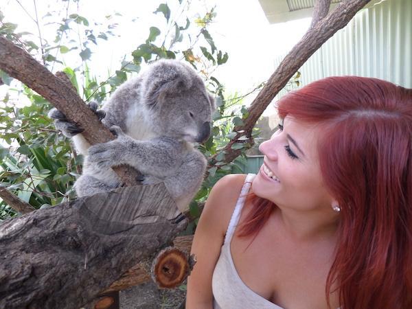 Hannah Bimpson and Koala 