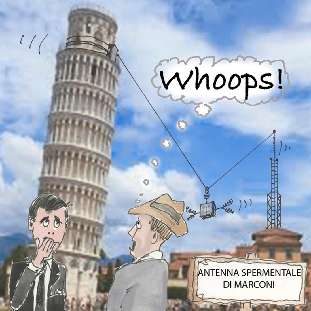 leaning tower cartoon