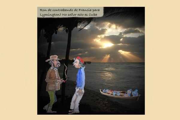 Cuban sunset cartoon