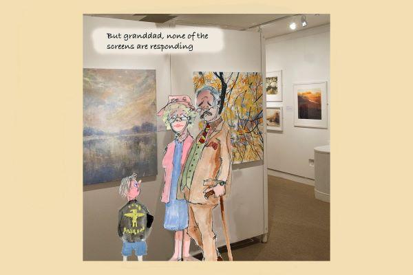 St Barbe art gallery cartoon