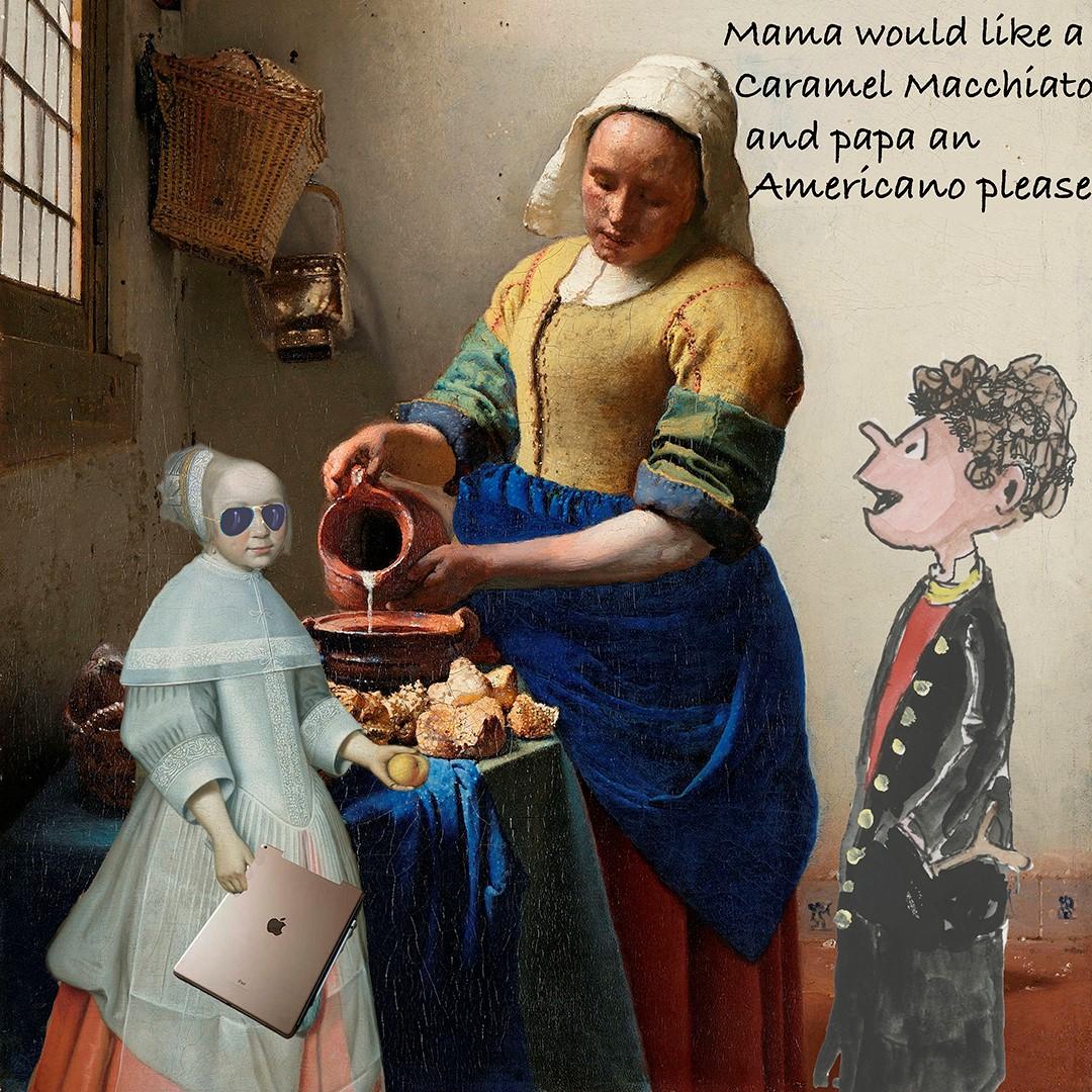 The Milkmaid by Johannes Vermeer 