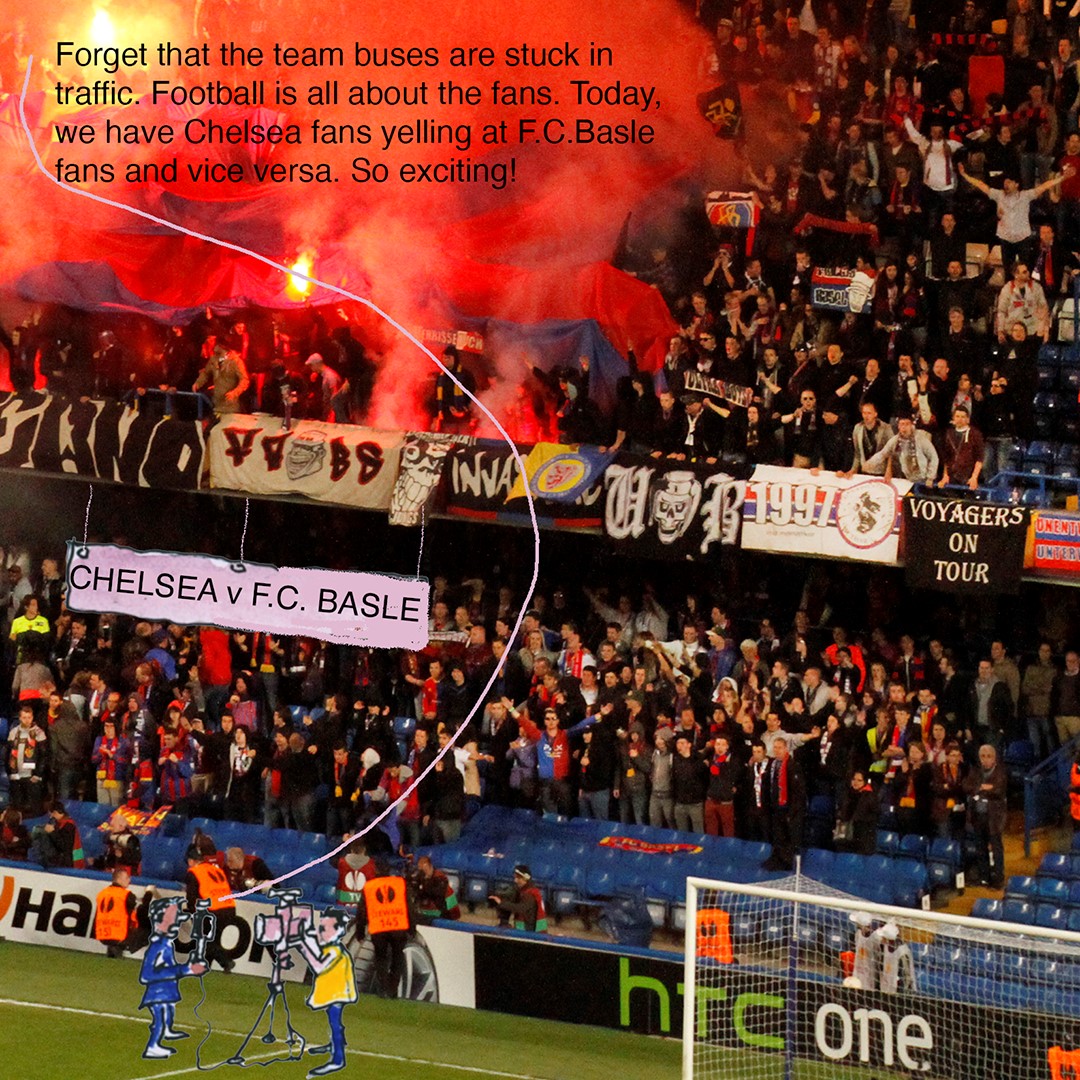 football fans cartoon