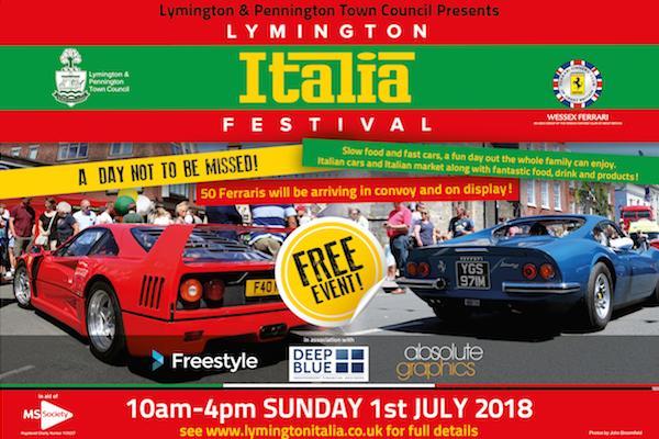 2018 Lymington Italia Festival supporting local MS Society branch