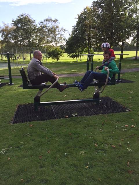 Rowing machine at Lymington Woodside Gardens Outdoor Gym