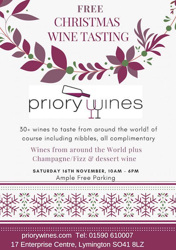 Priory Wines CHRISTMAS WINE TASTING November 2019