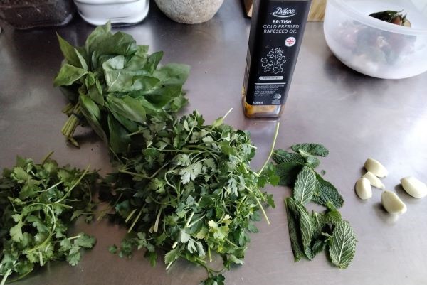 Herb oil, Real Food standby for outdoor and all New Forest dining