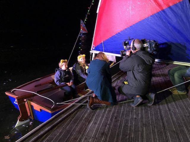 Alex and Sammy being filmed for BBC South Today