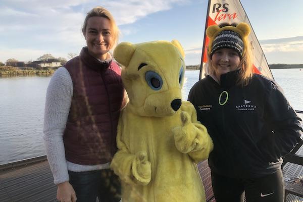 Sarah Gosling nee Webb with Pudsey and Commodore Freya Baddeley