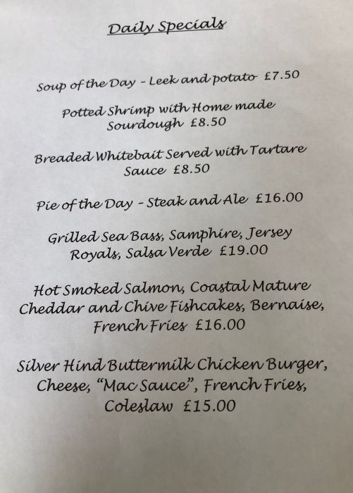 silver hind daily specials