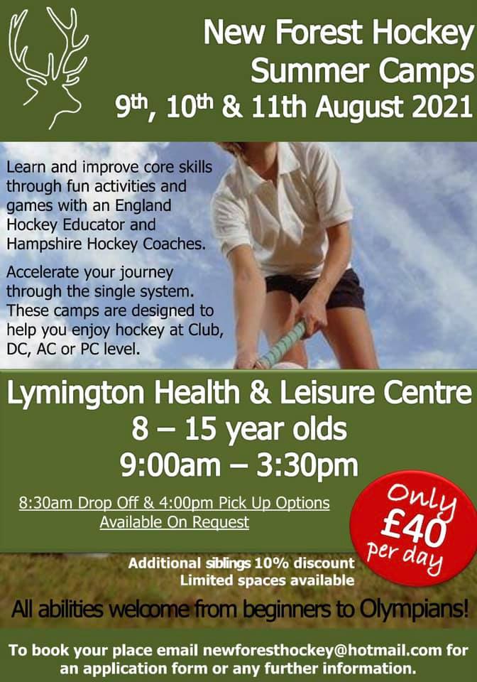 New Forest Hockey Club summer camps August 2021