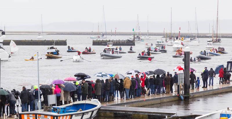 Ocean Brothers flotilla arriving at Lymington Photo Credit Bartley Marketing